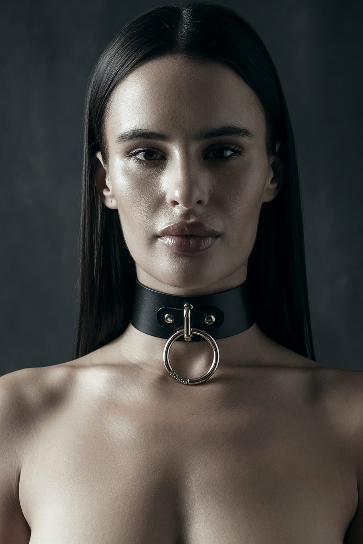 Collar leather goods for play on model